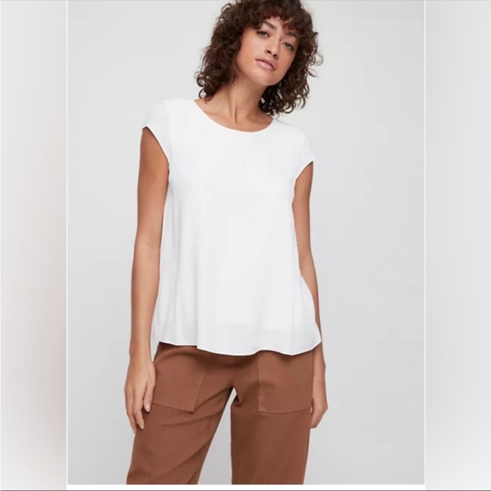 Wilfred White Cap Sleeve Blouse